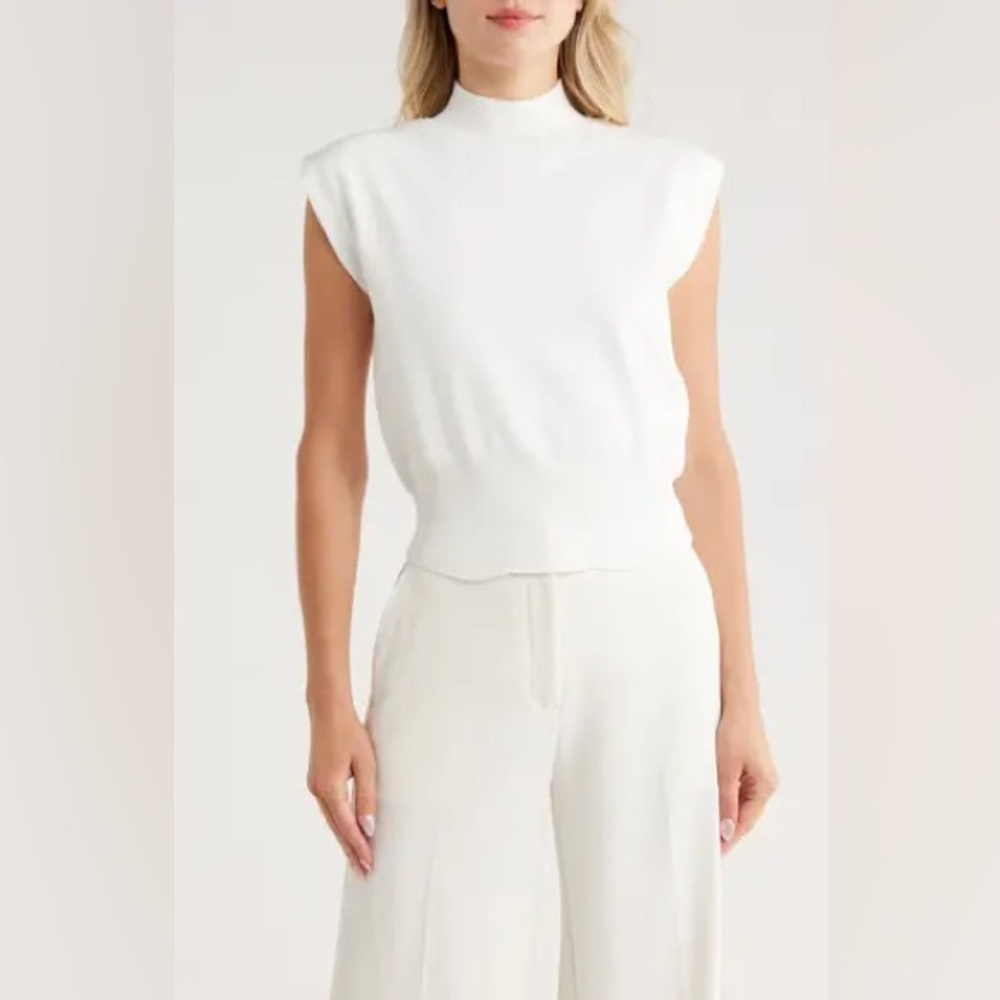 Jason Wu Mock Neck Sleeveless Sweater